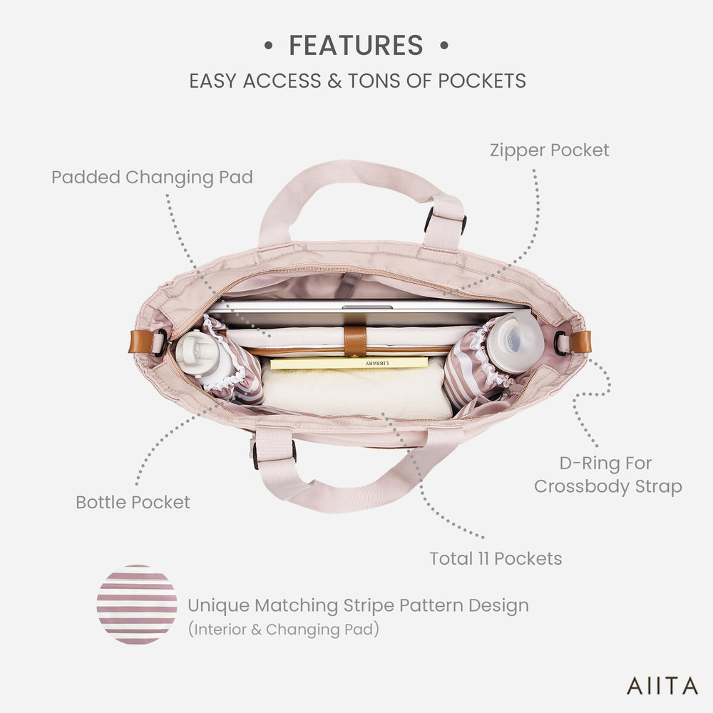 AIITA changing pad is portable and easy to clean for quick diaper changes.