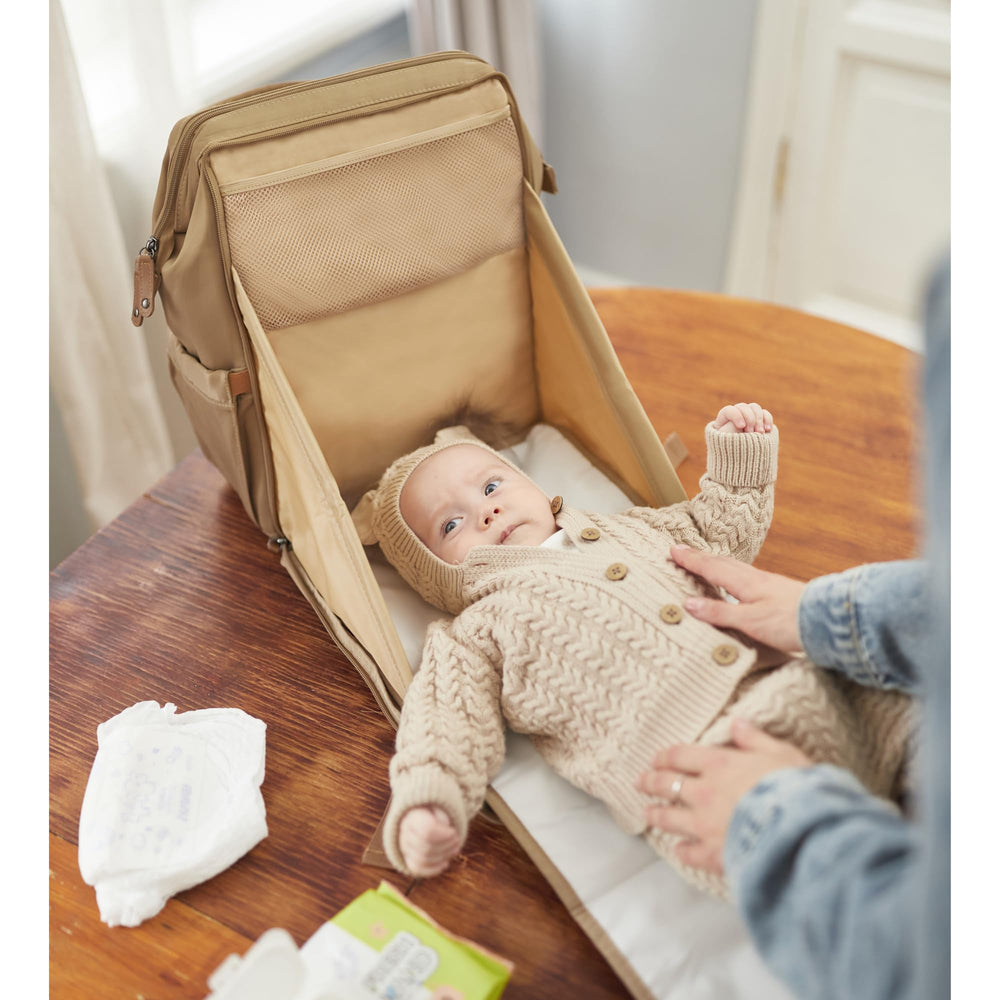 AIITA diaper bag water-resistant nylon exterior protects contents during outings