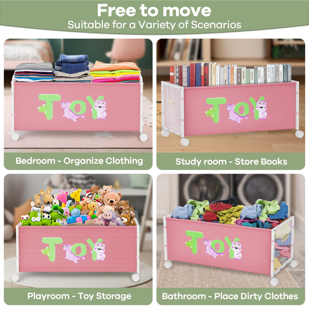 AIJIAMEIER easy-assembly design saves time when setting up a playroom storage solution.