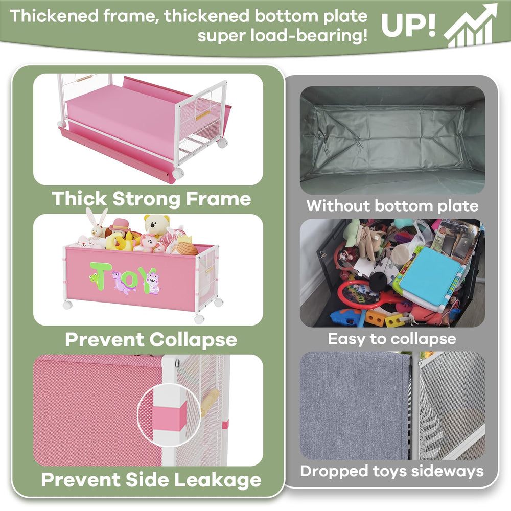 AIJIAMEIER toy box waterproof baseboard helps keep contents organized and dry.