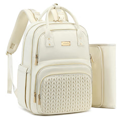 AIJIEKE Diaper Bag Backpack front view for on-the-go organization with quick access.