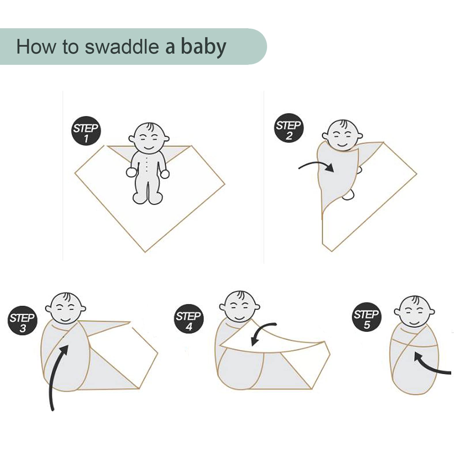 Aijoviko gift box swaddle set in slate, ideal for baby gifts