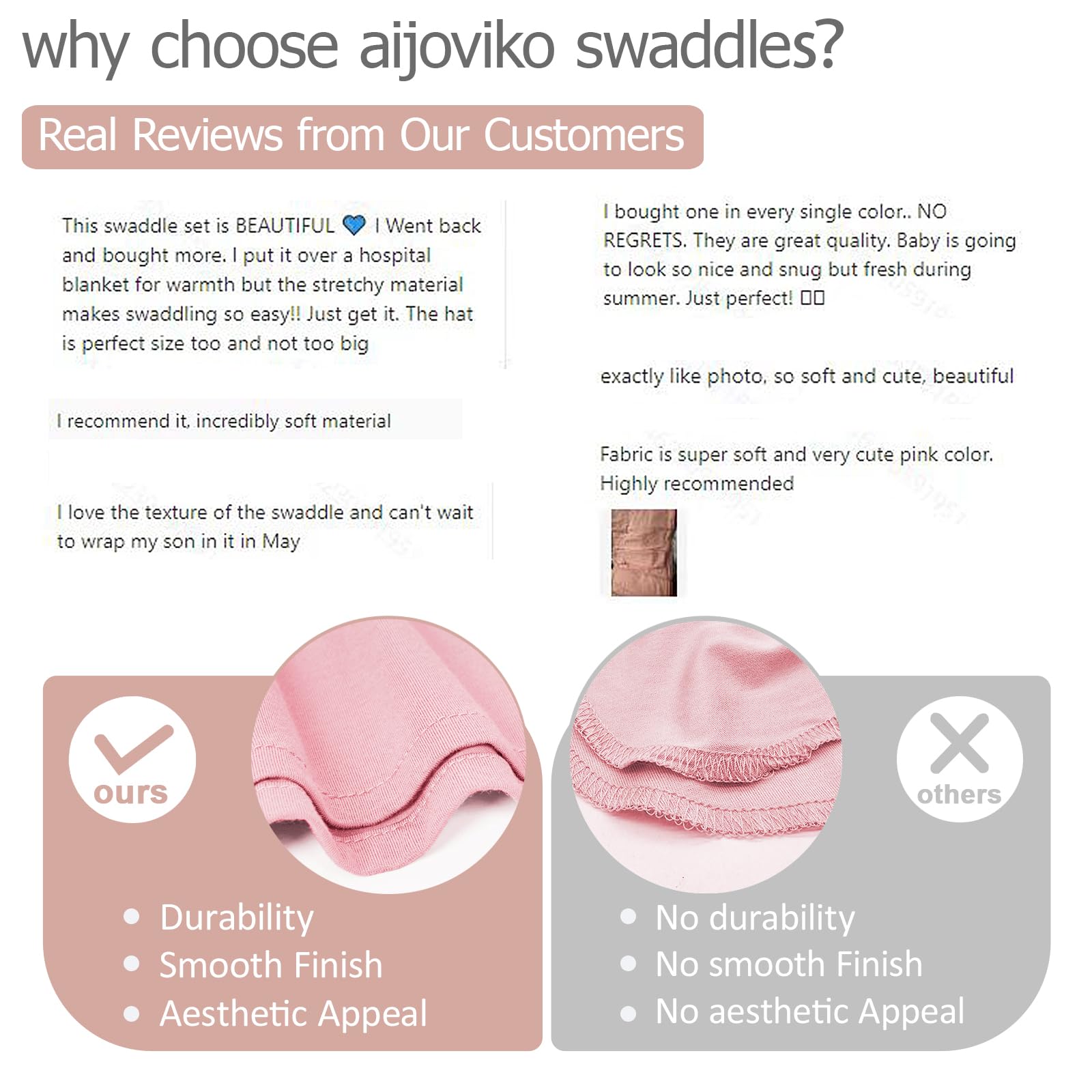 Aijoviko jersey-knit fabric detail showing stretchiness and softness