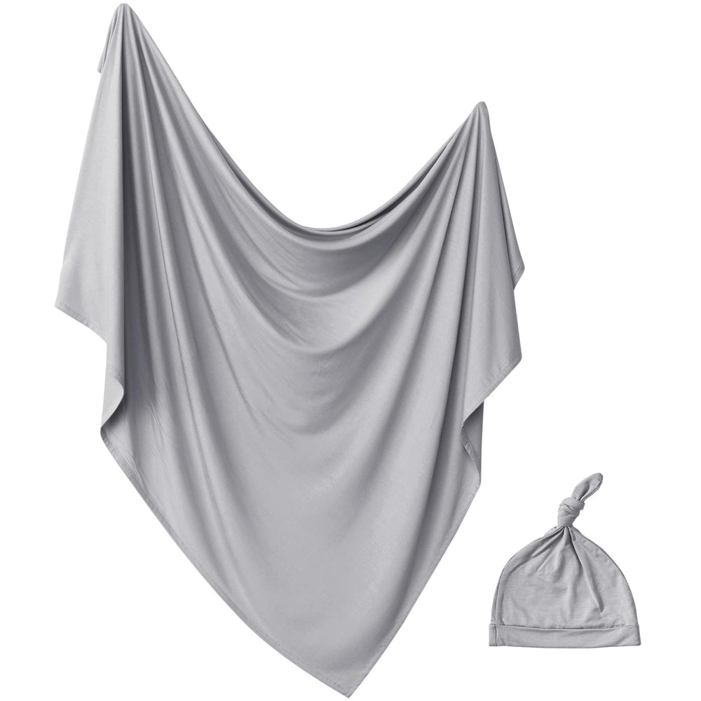 Aijoviko newborn swaddle blanket slate with hat offers soft breathable comfort for sleep