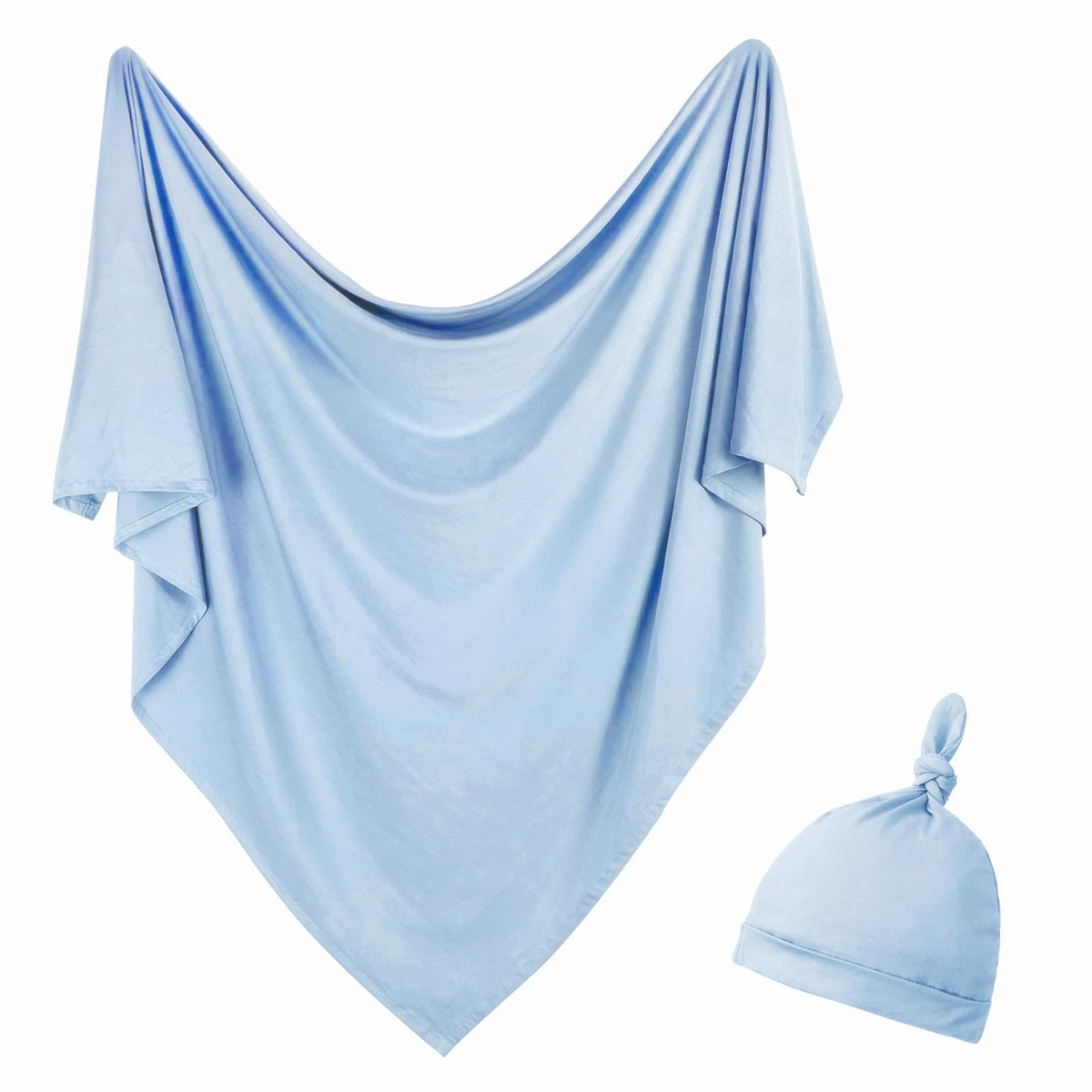 Aijoviko newborn swaddle blanket with hat set box display, gift-ready packaging for new parents.