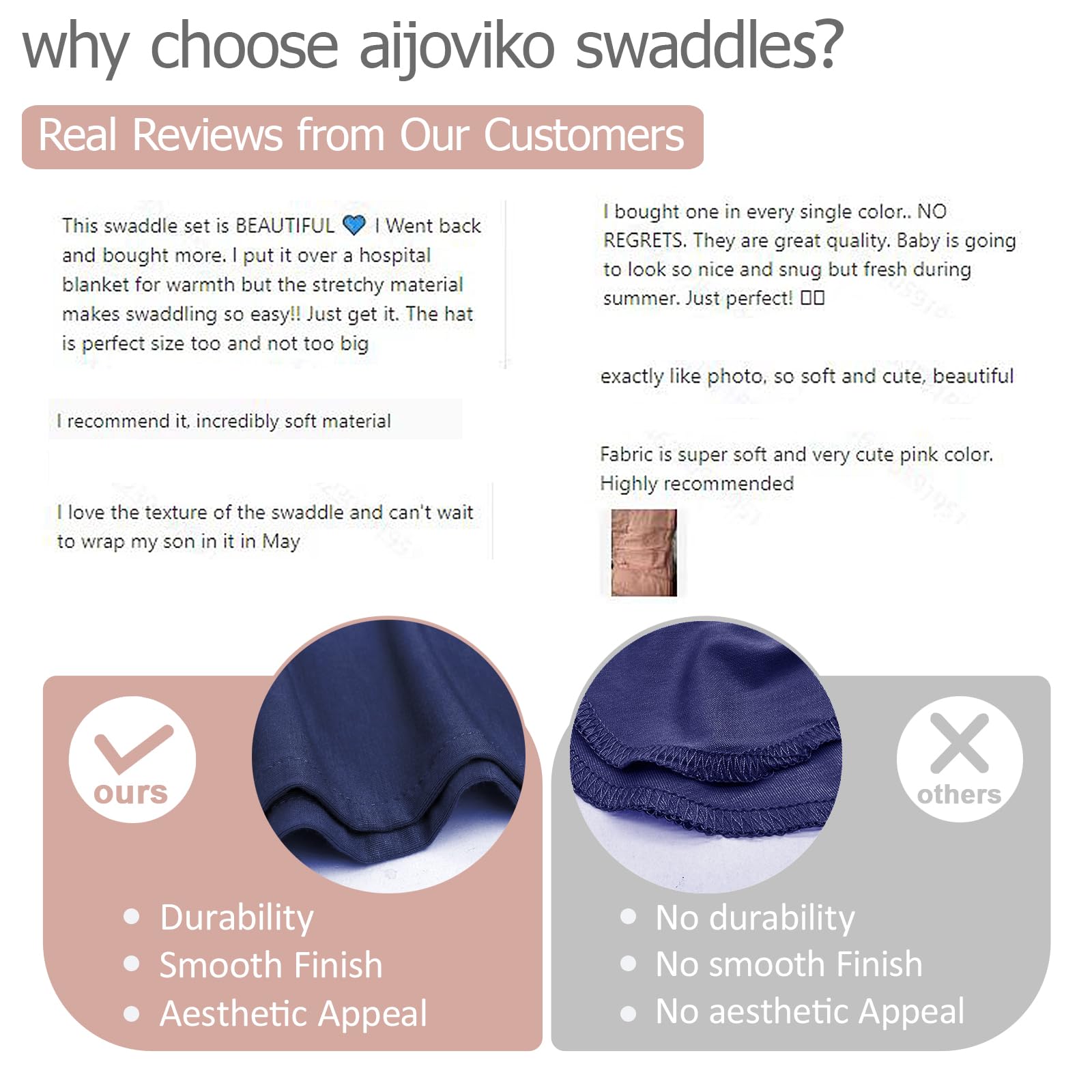 Aijoviko newborn swaddle on baby in crib promoting gentle sleep.