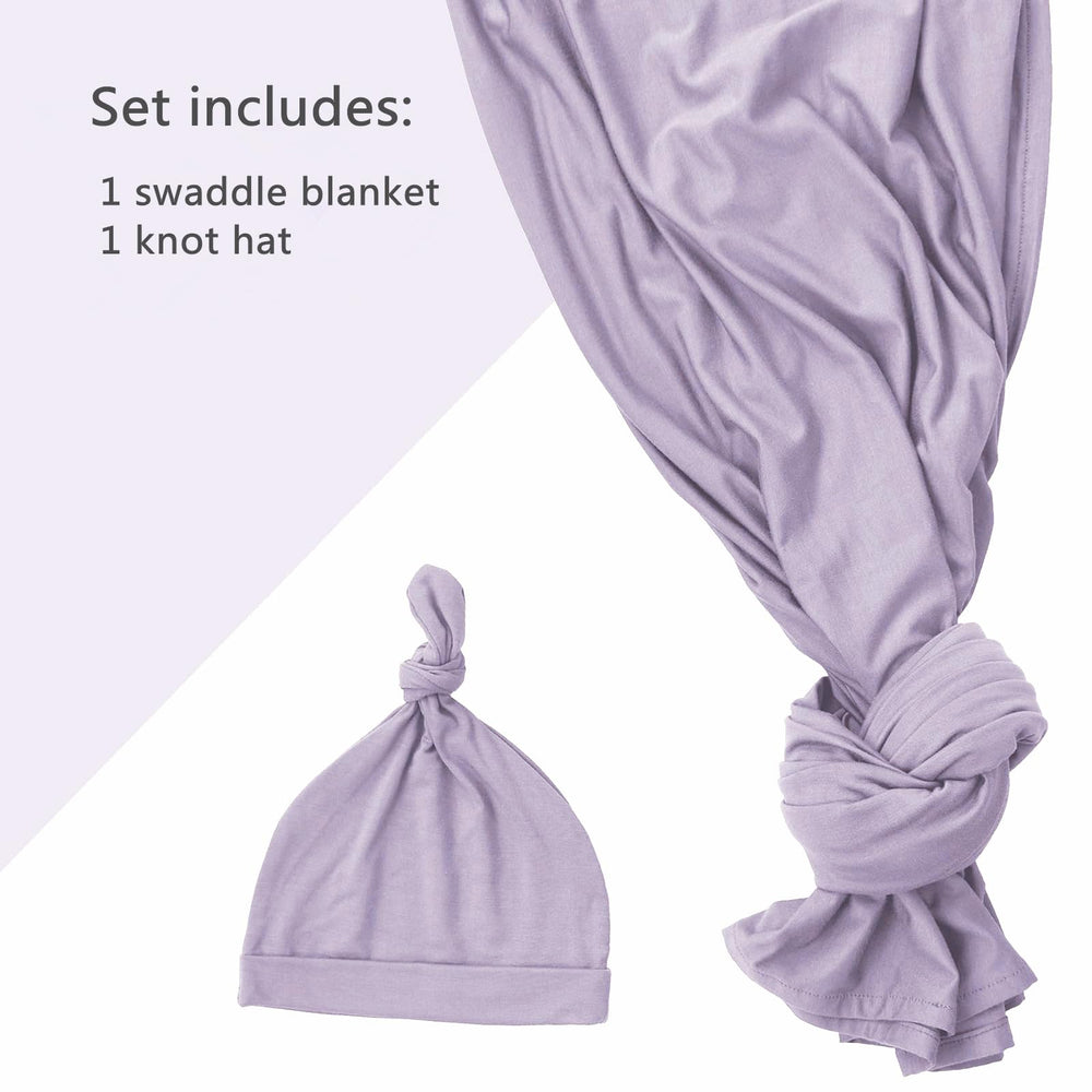 Aijoviko swaddle blanket 35x35 inches mauve provides snug wrap for 0-6 months.