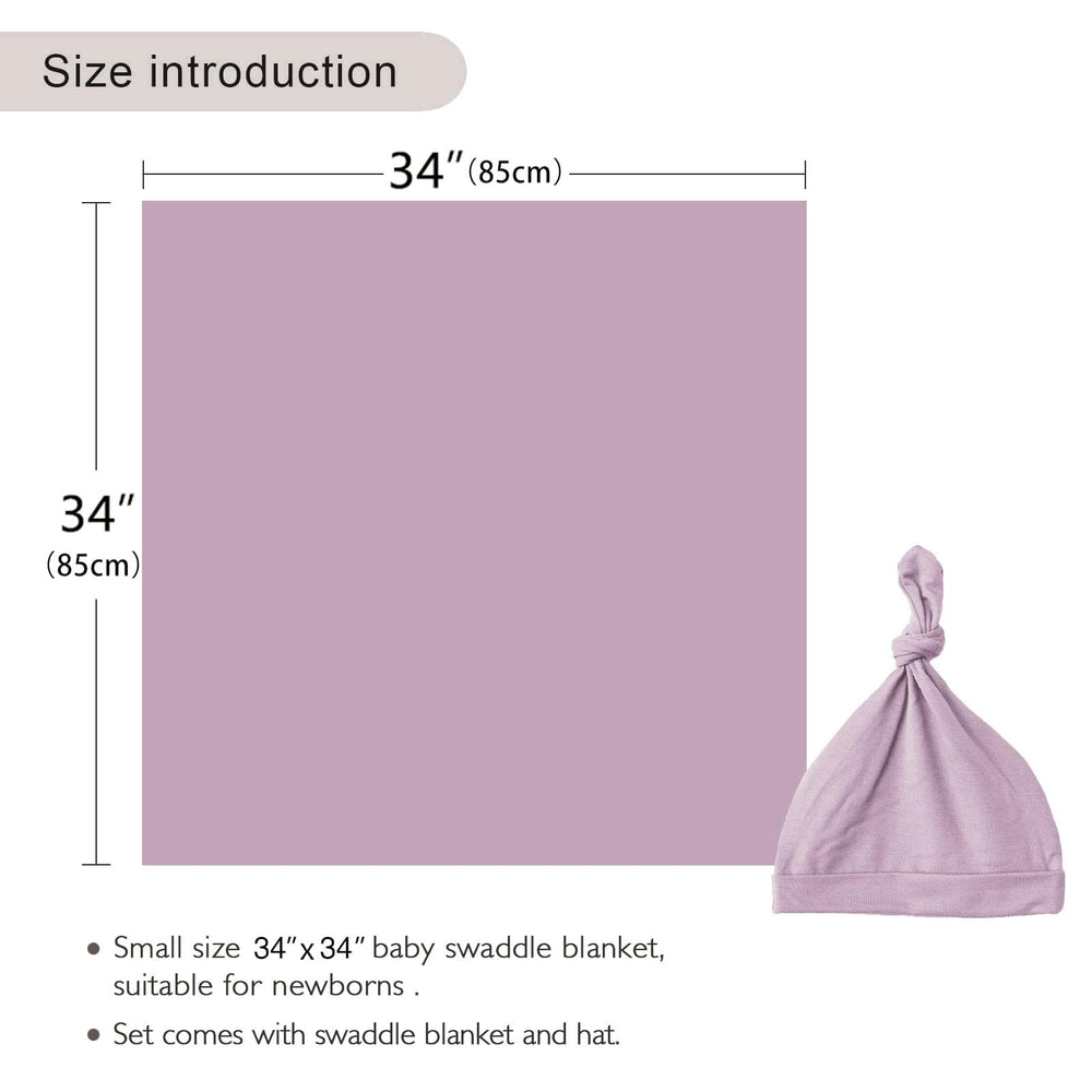 Aijoviko swaddle blanket 45x45 inches mauve offers versatile larger wrap.