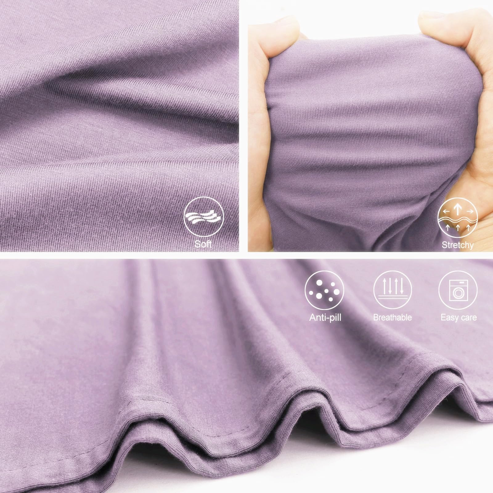 Aijoviko swaddle blanket closeup shows soft jersey-knit fabric for gentle touch.