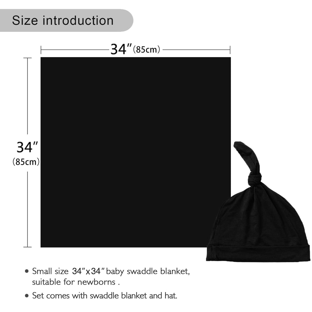 Aijoviko 45x45 swaddle in black for newborns to toddlers