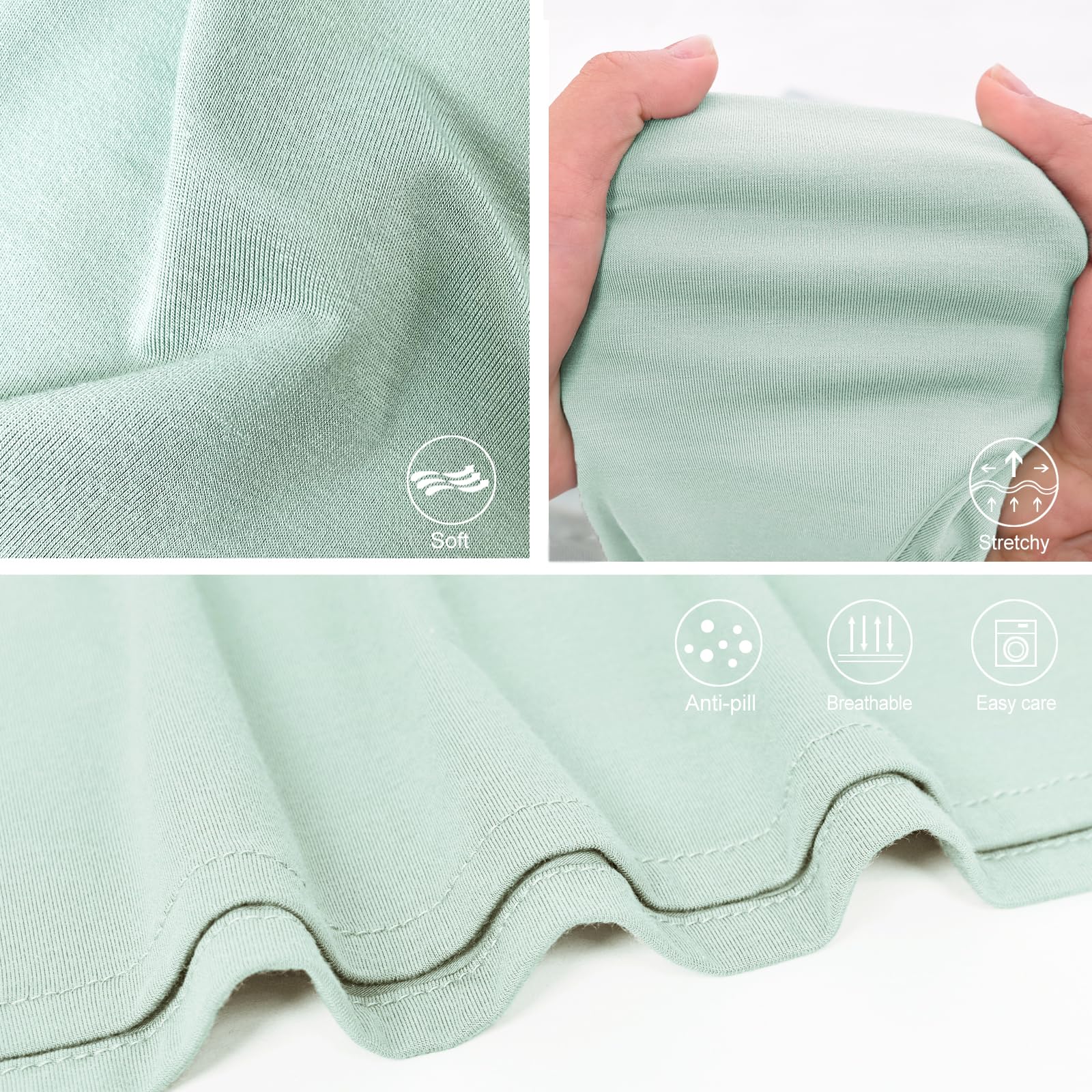Aijoviko swaddle blanket soft fabric closeup highlighting breathable jersey knit for naps.