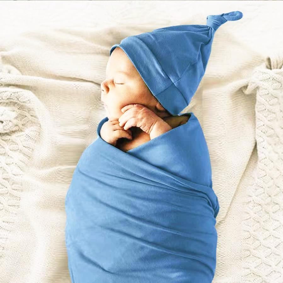 Aijoviko newborn swaddle steel blue during nap time wrap