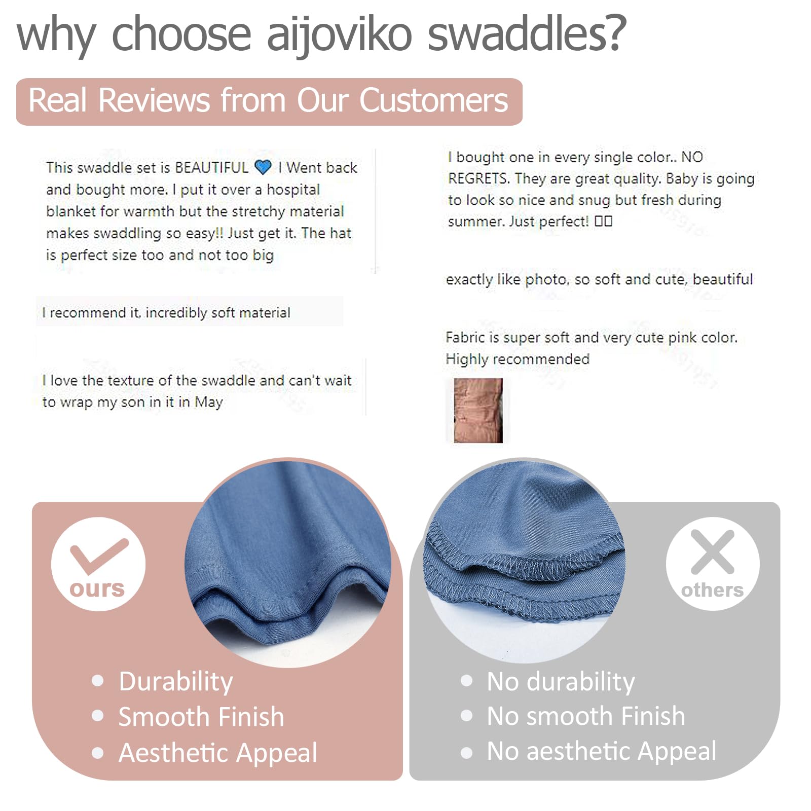 Aijoviko swaddle blanket steel blue in a nursery scene with coordinating colors