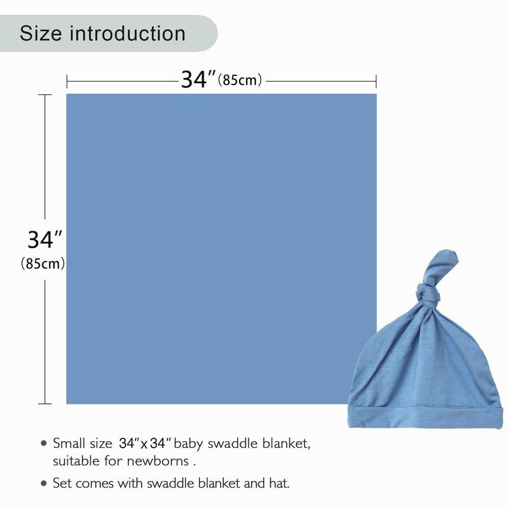 Aijoviko swaddle blanket steel blue used as stroller cover on a daytime outing