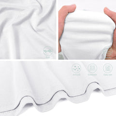 Aijoviko swaddle fabric close-up showing soft, breathable jersey knit for comfortable baby sleep.