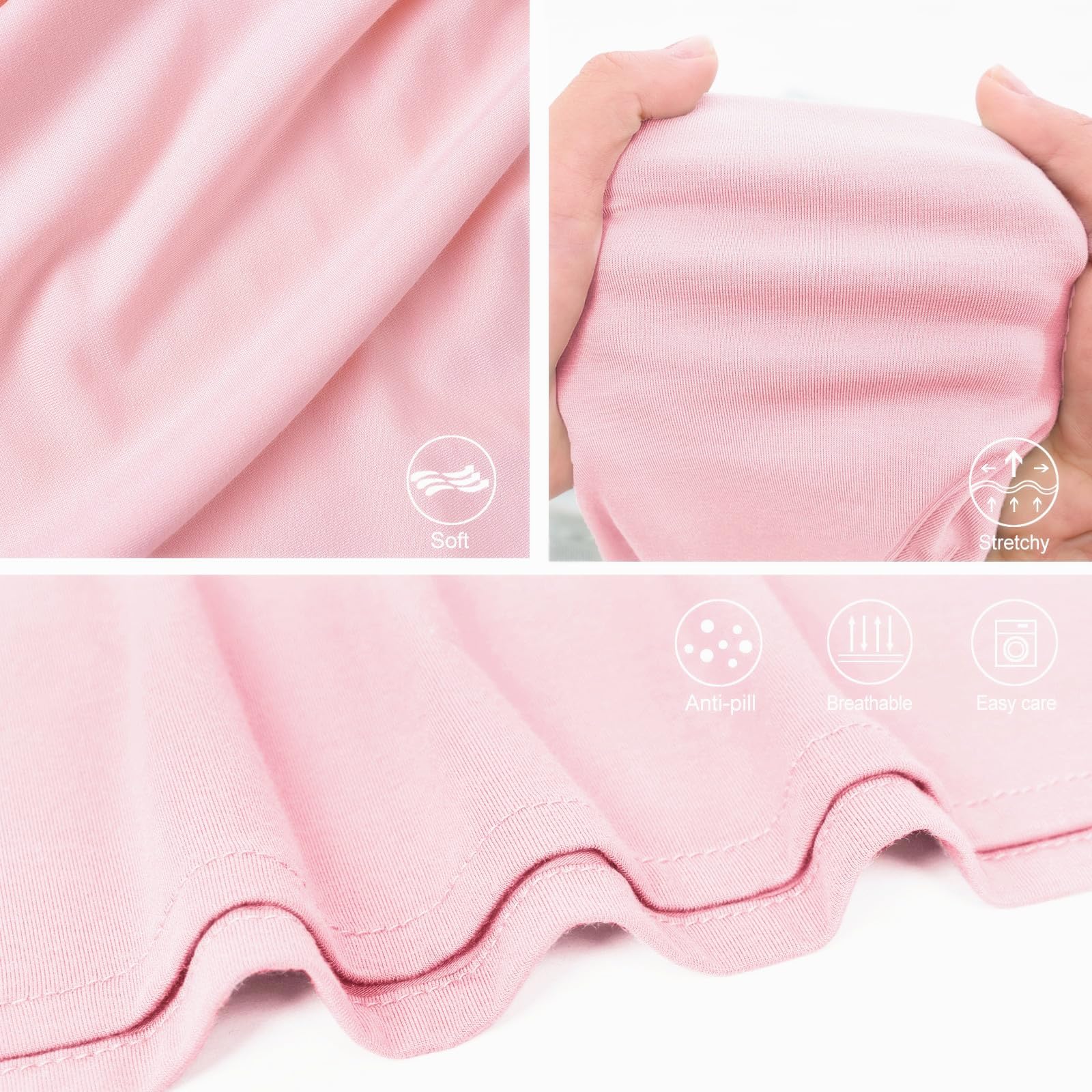 Aijoviko swaddle set closeup of jersey-knit fabric for comfort