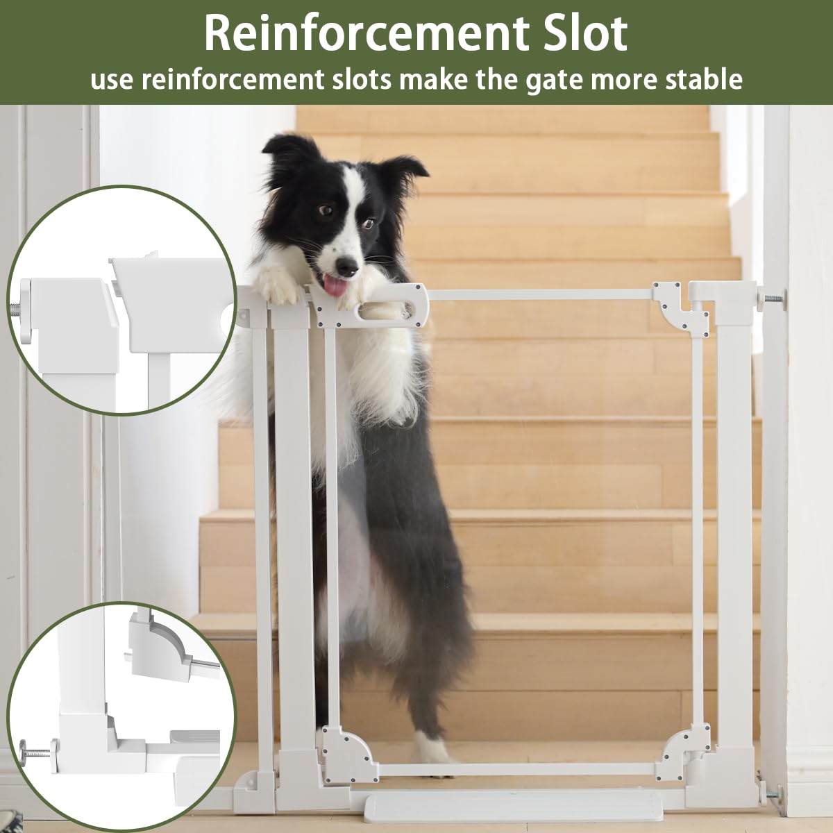AIKSIWAI 30-inch-tall acrylic gate provides sturdy, transparent barrier.