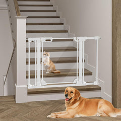 AIKSIWAI clear-baby-gate-stairs-wide: clear view for monitoring child and pet.