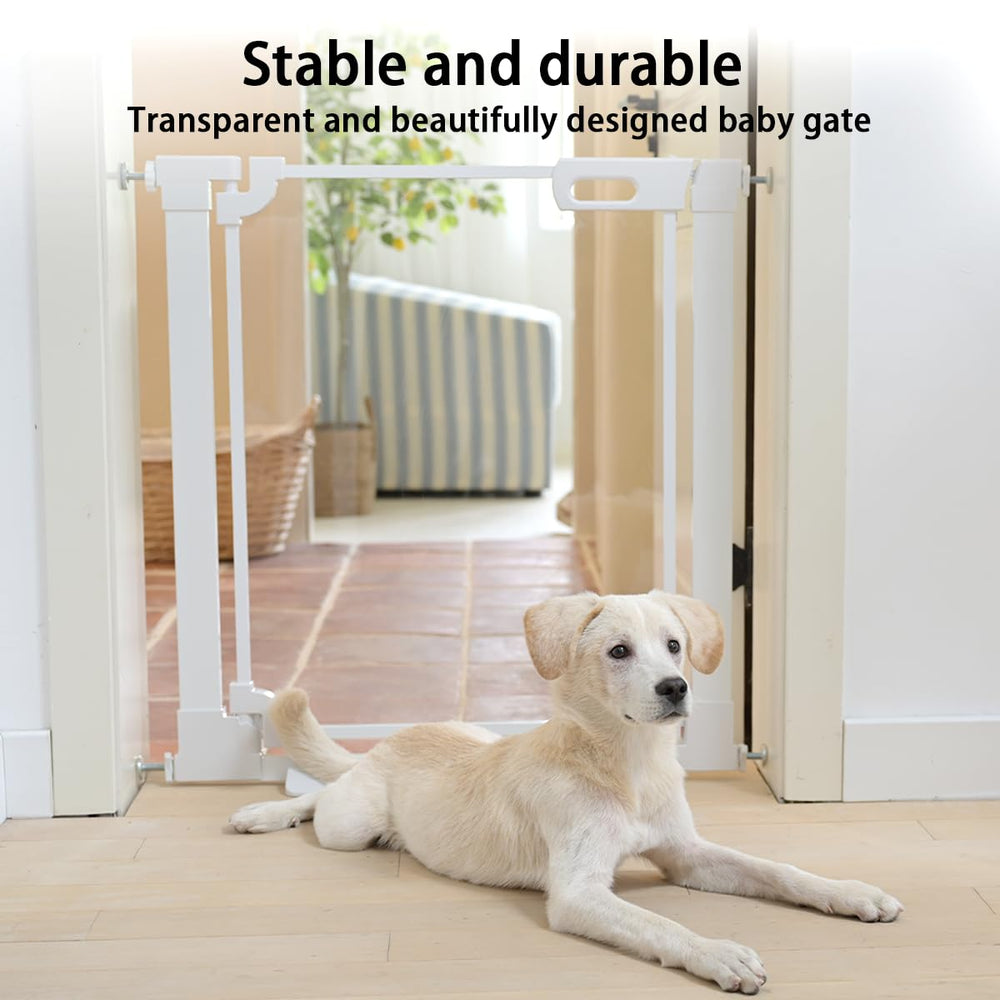 AIKSIWAI pressure-mounted-baby-gate-installation for quick setup without tools.