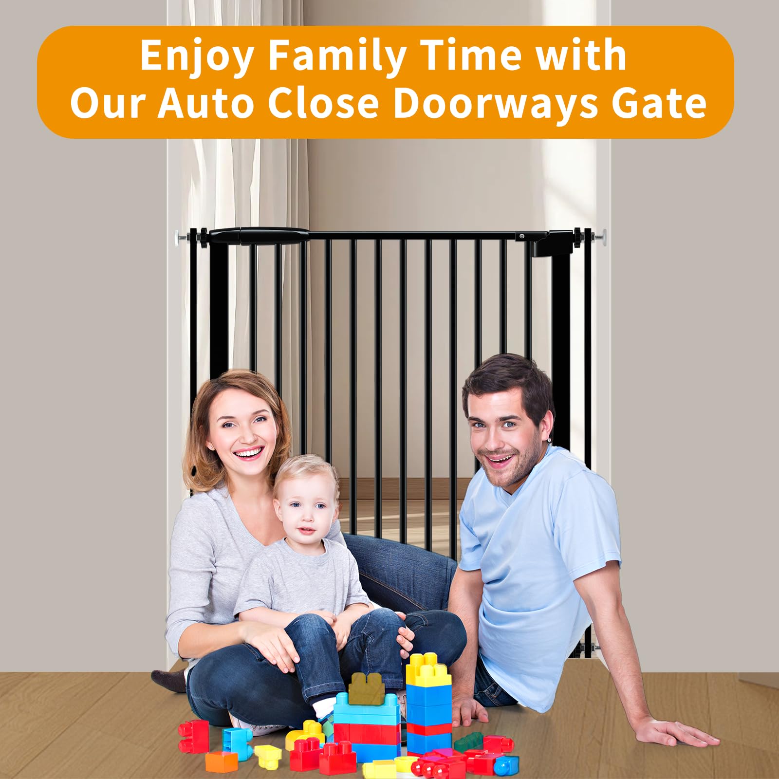 AIKSIWAI ultra-narrow pitch 1.37-inch spacing preventing squeezing and guarding babies.