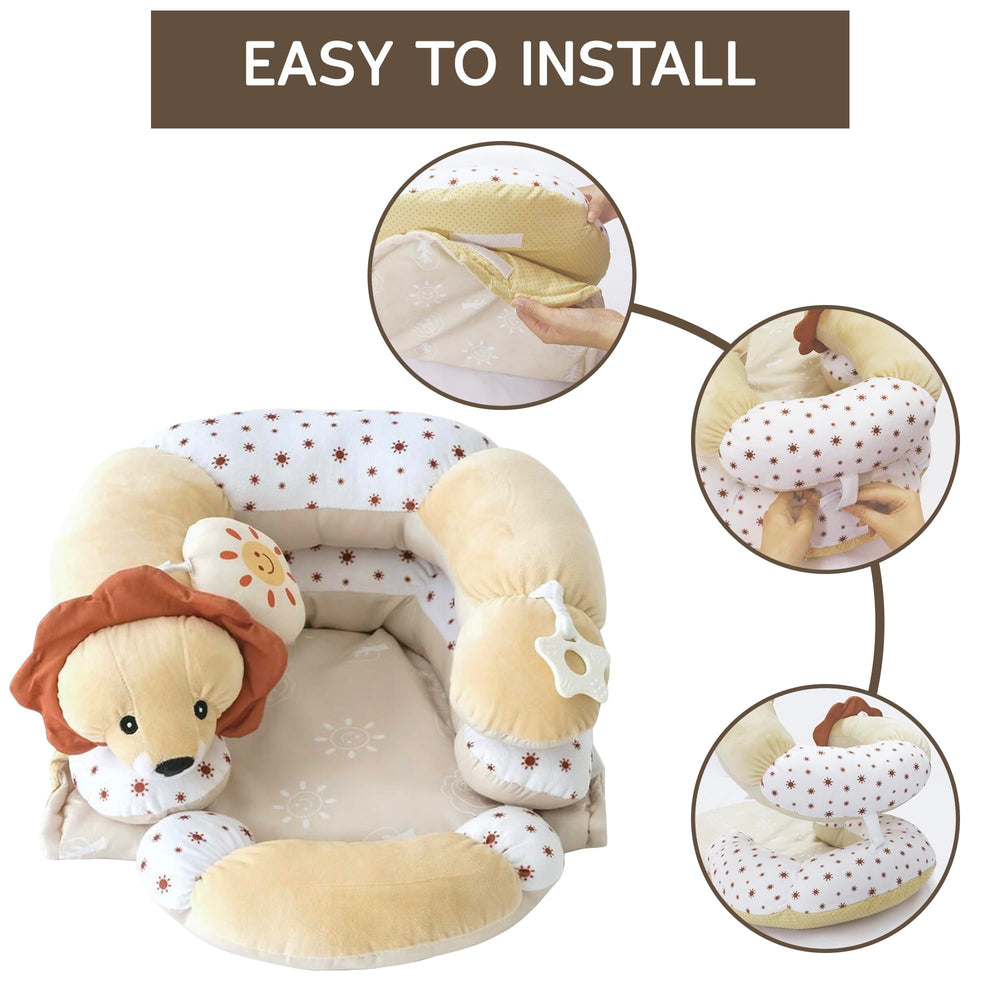 Aila+Aiden BPA-free teether engages senses while baby explores on the mat.
