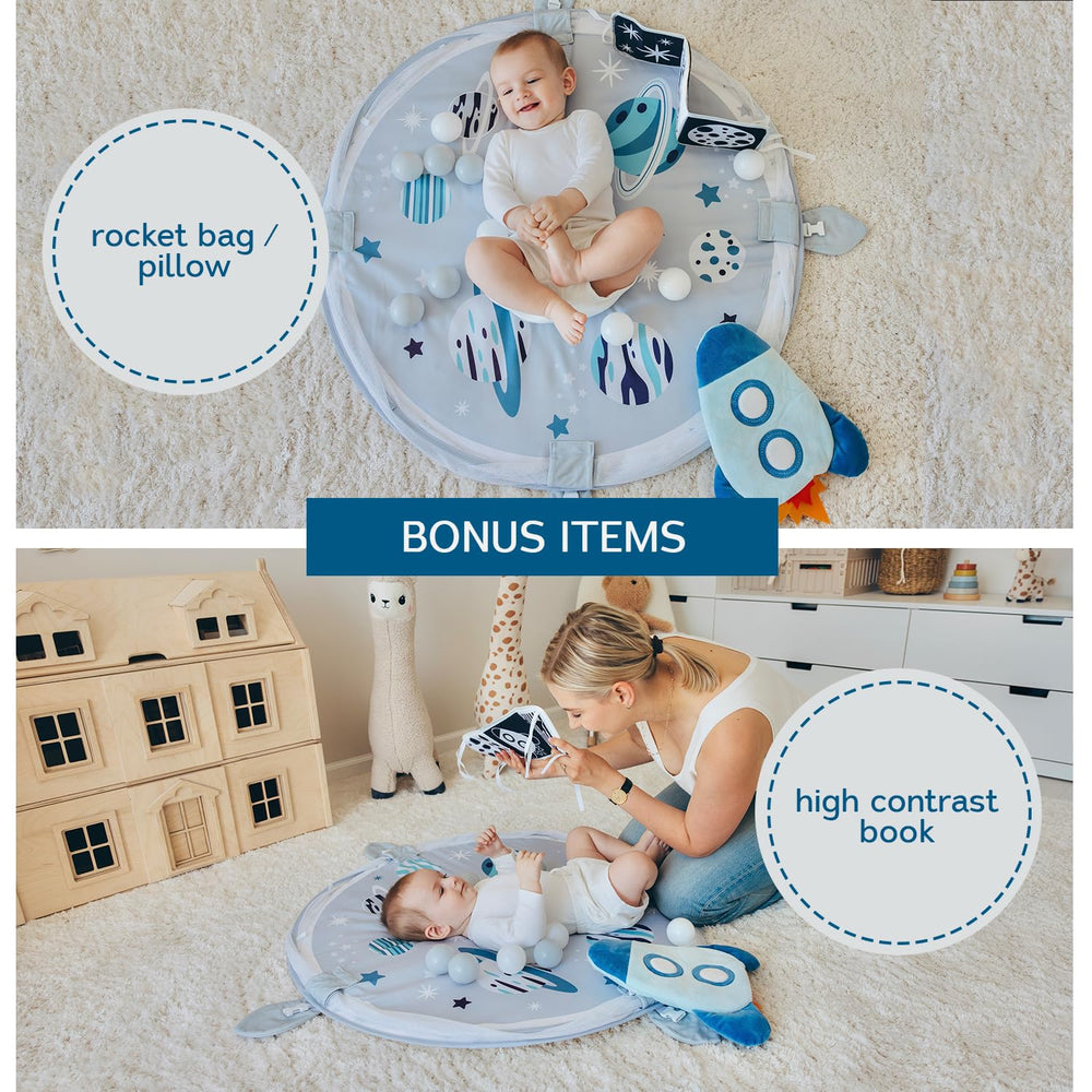 Aila+Aiden slip-resistant base keeps the play space stable during exploration.