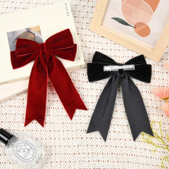 Aileam velvet bows with alligator clip attachment easy clipping to headbands