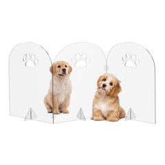 AILOOCEDI acrylic dog gate three panels 60-inch setup for flexible pet boundaries
