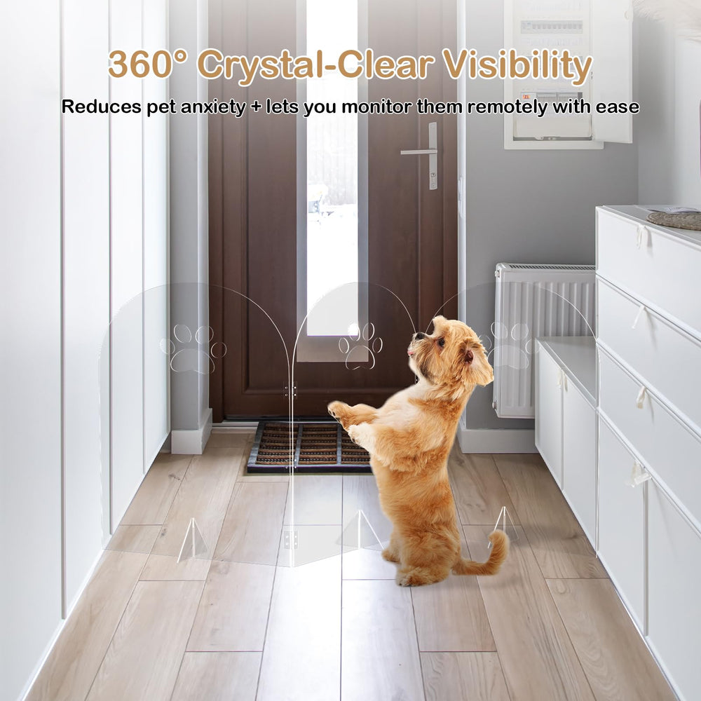 AILOOCEDI acrylic dog gate clear panels provide unobstructed visibility for monitoring