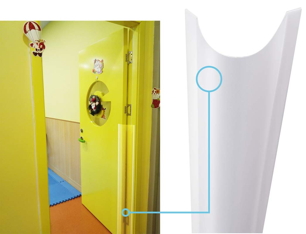 AILUOQI Door Jam Shield two-piece set ready for quick baby-proofing in box