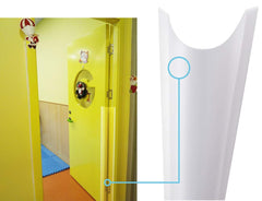 AILUOQI Door Jam Shield two-piece set ready for quick baby-proofing in box