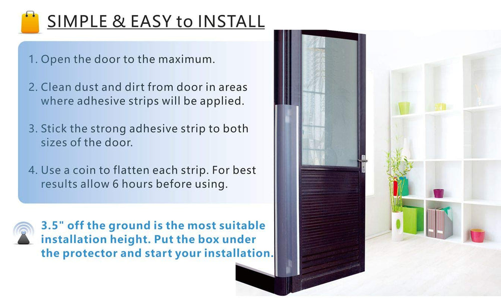 AILUOQI shield wide-coverage design reduces gaps for safer door use