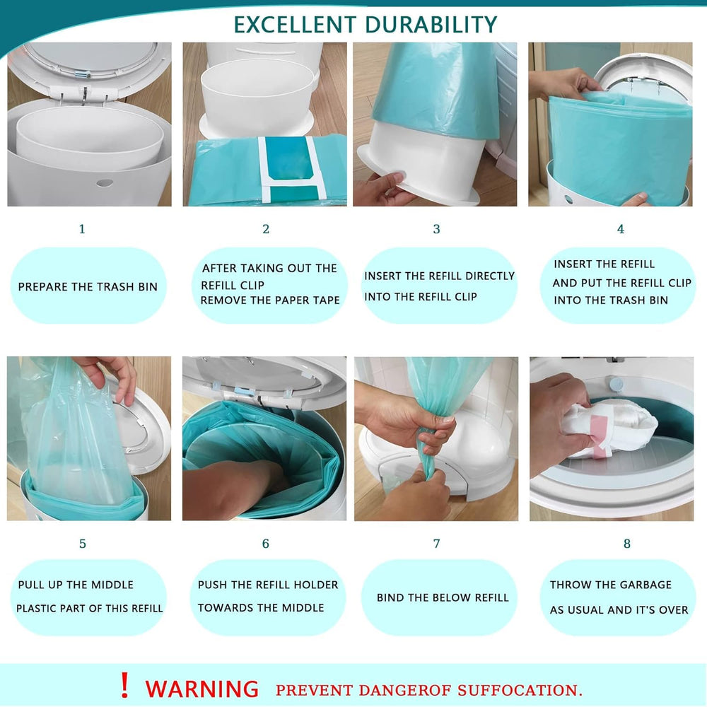 AIMIDODO durable plastic refill bags reduce tearing during use