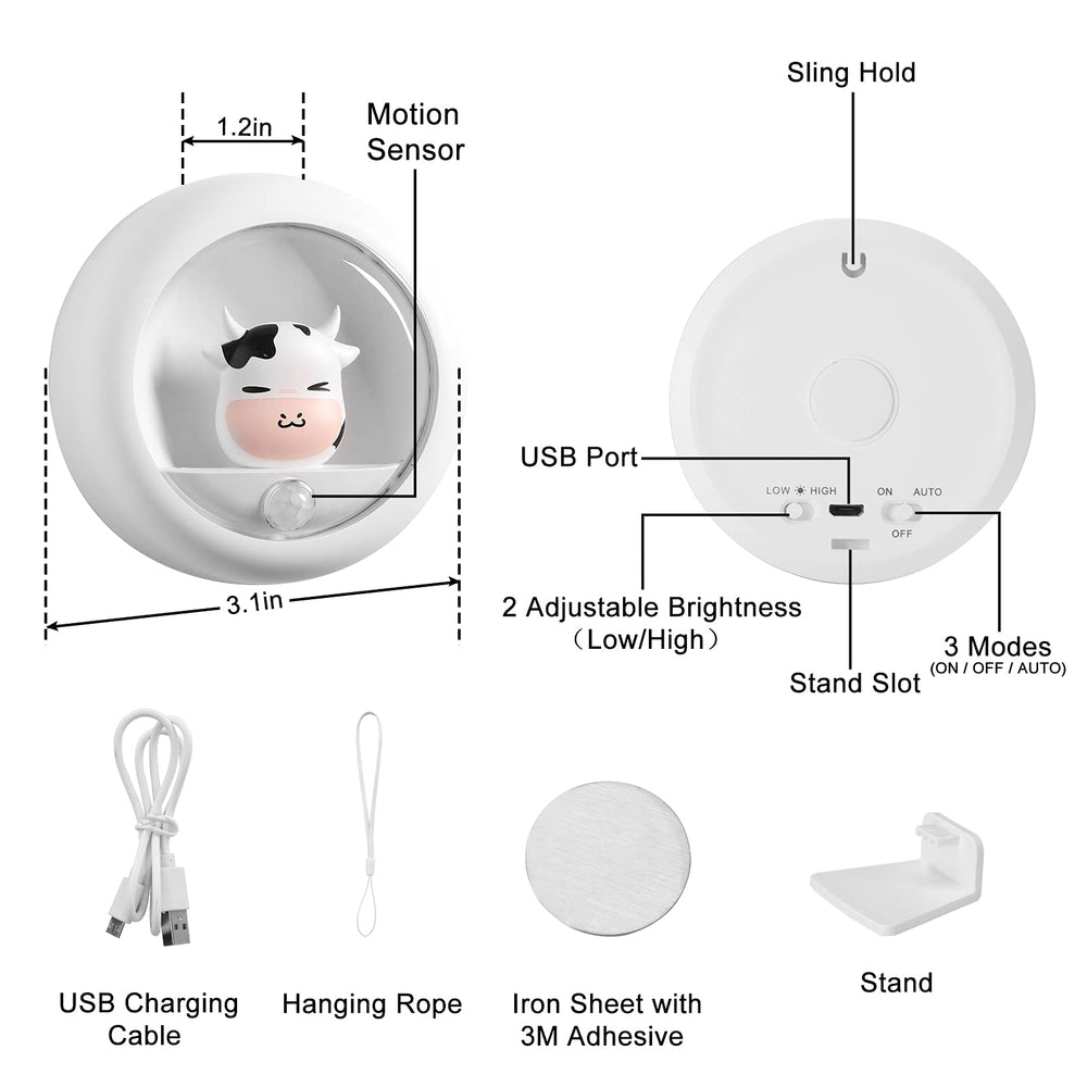 AIMILAR night light hanging option allows ceiling or hook mounting.