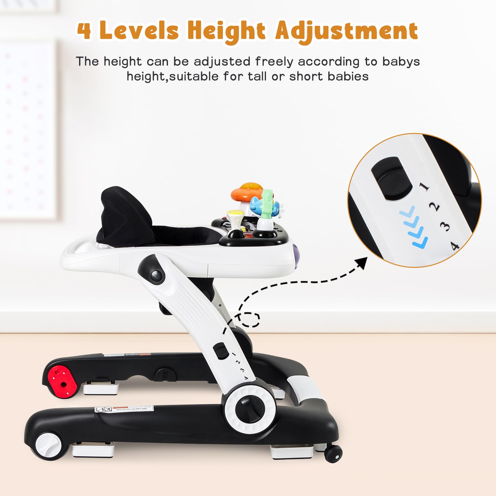 Aimsnk speed-adjustable rear wheels for customizable pace while parents supervise.