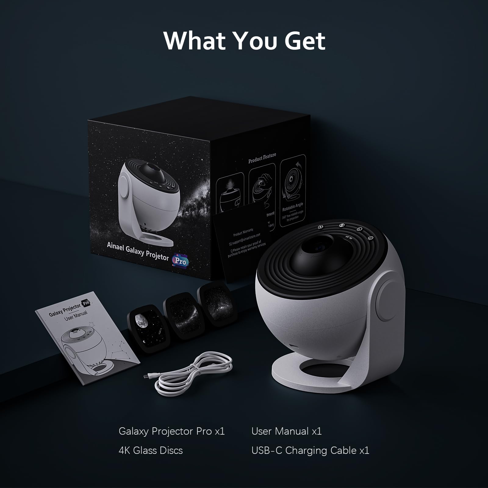 Ainael Galaxy Projector Pro makes a thoughtful gift for space lovers in a kids room.