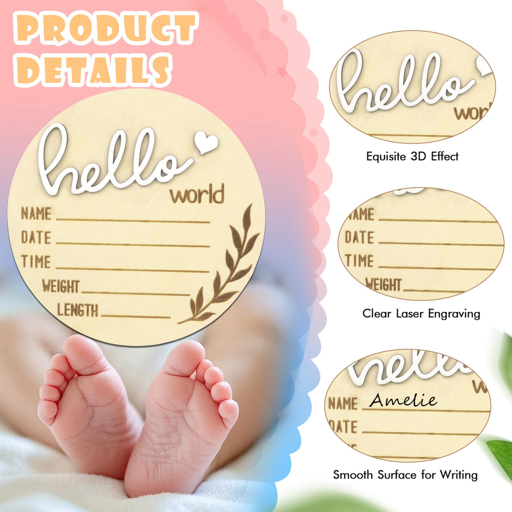 AINBIN Nursery decor featuring Hello World sign for baby room