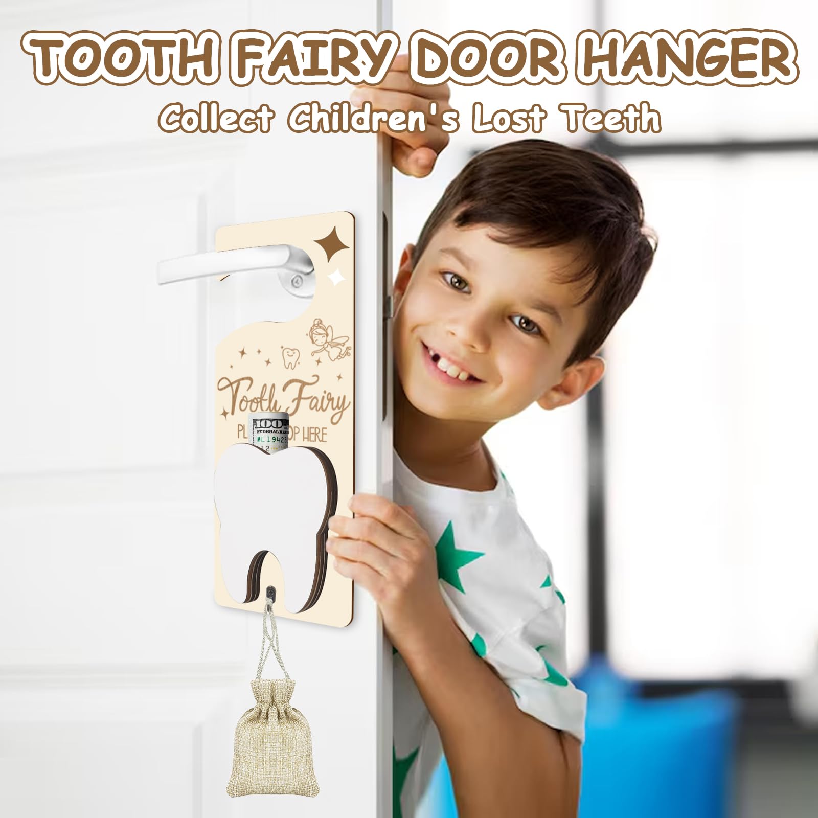 AINBIN clear glass bottle keeps the tooth as a precious keepsake