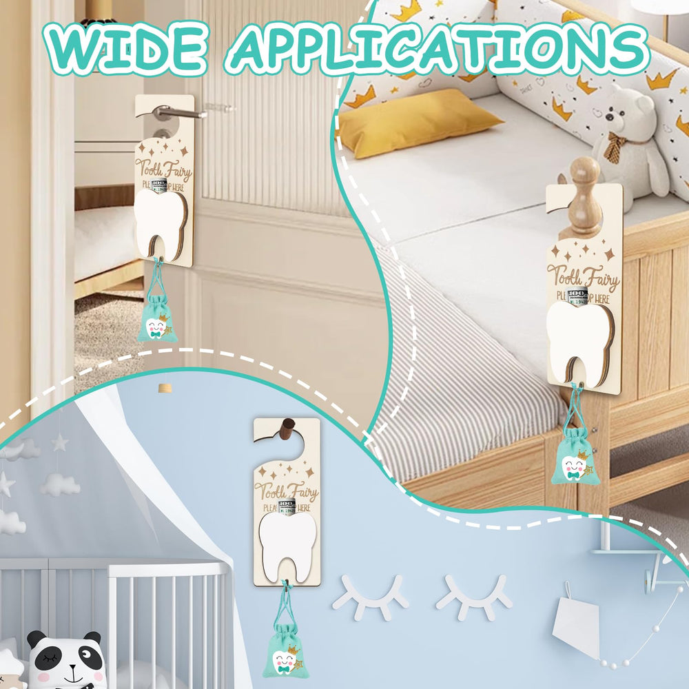 AINBIN Tooth Fairy Door Hanger Room Decor brightens a child's space