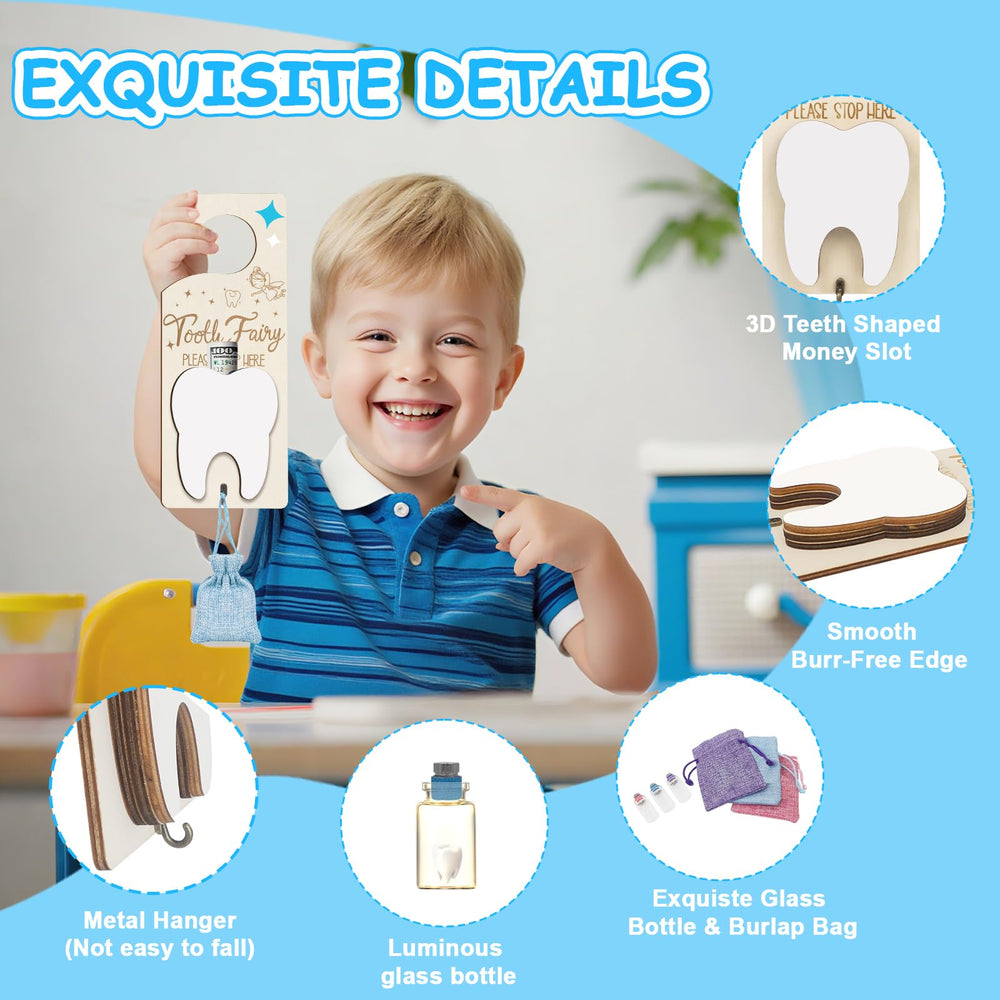 AINBIN Glass Bottle blue with night glow for gentle nighttime reveal