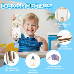 AINBIN Glass Bottle blue with night glow for gentle nighttime reveal