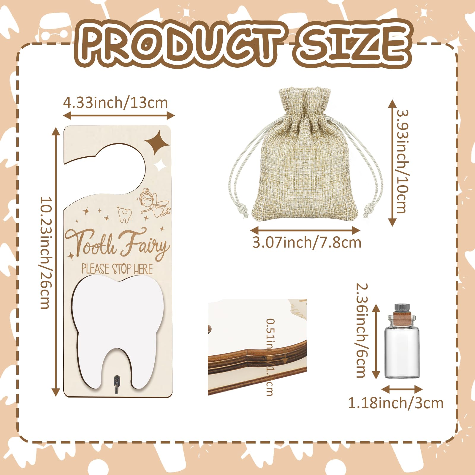 AINBIN-painted motif on the door hanger creates a charming kid-friendly scene