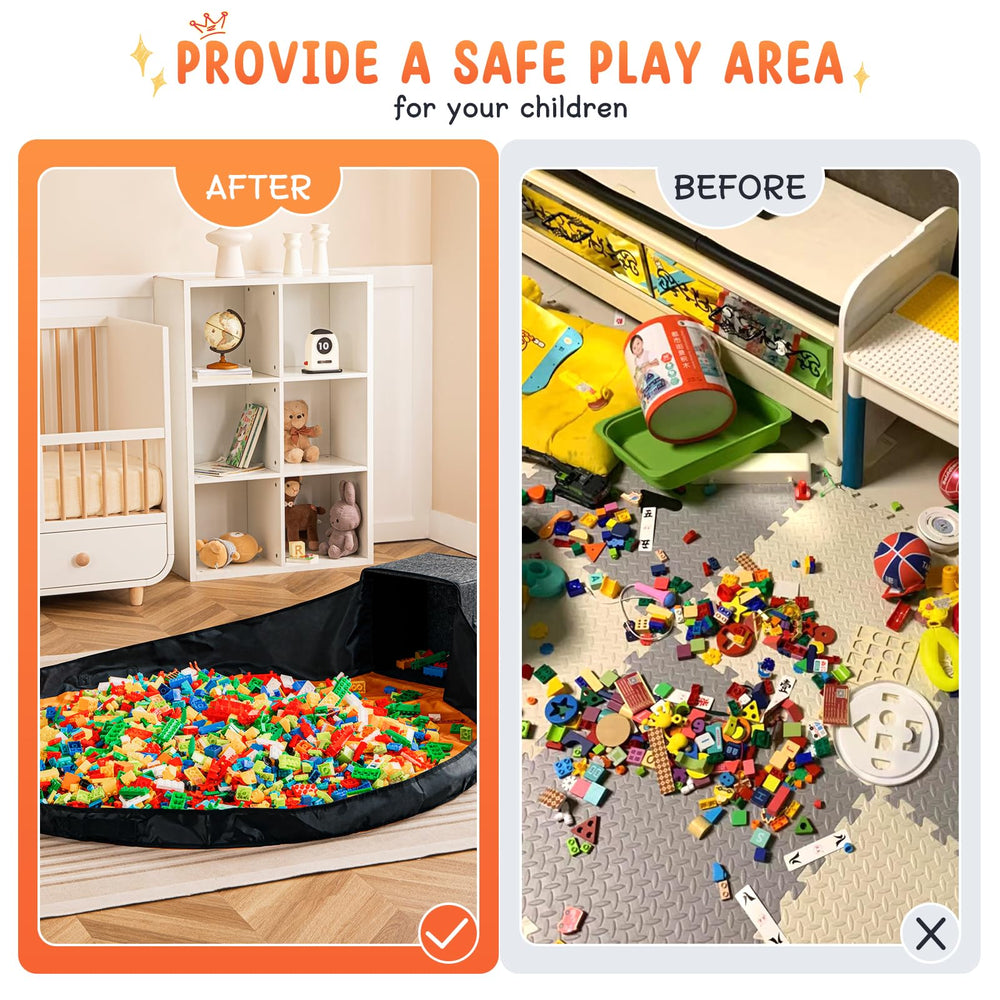 AINIYNM box with dual zipper lid securely containing toys