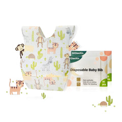 AiQiaoXin baby bib packaged individually for convenient on-the-go meals.