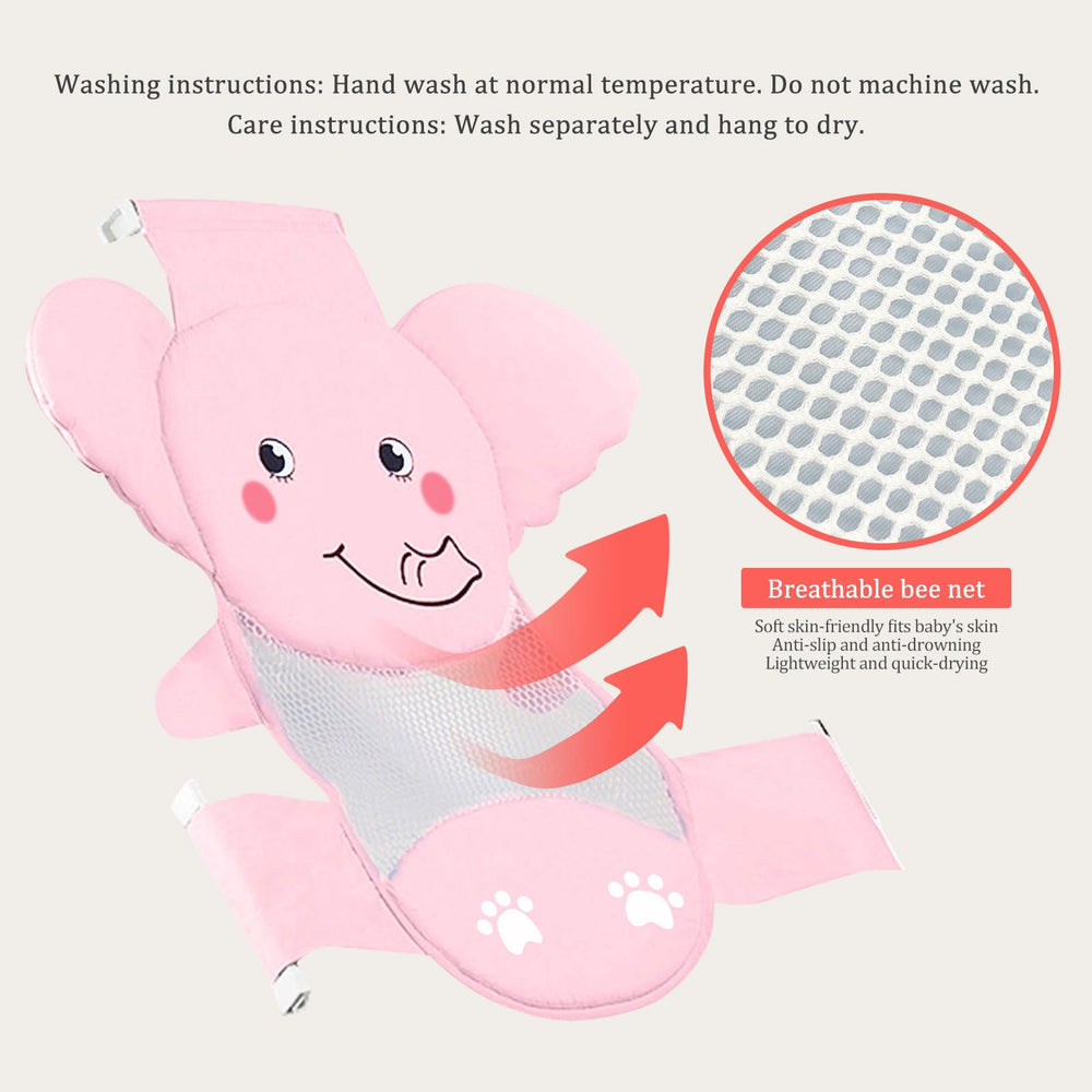 AIR&TREE Baby Bath Seat Pink fits in tub for ages 0-8 months with weight limit