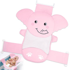 AIR&TREE Baby Bath Seat Net pink overview showing gentle infant support during bath time