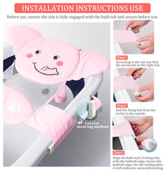 AIR&TREE Bath Seat Pink soft cotton-poly mesh with padding for comfortable bathing