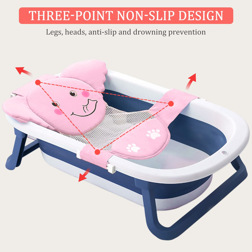 AIR&TREE Bath Seat Pink safety corners support baby's spine during tub time