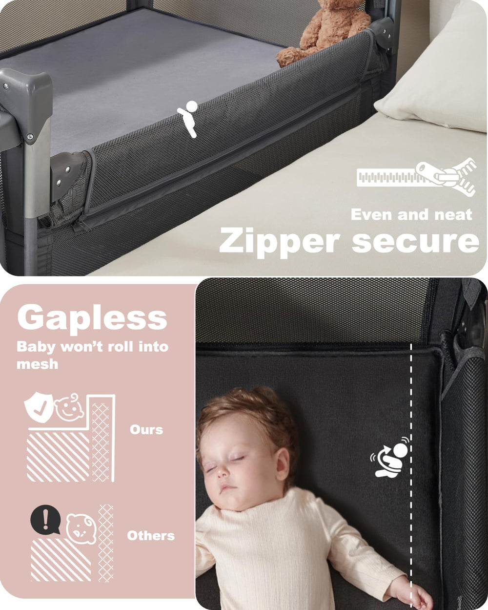 AirClub 38x26 inch inner space shown for compatibility with standard mattresses.