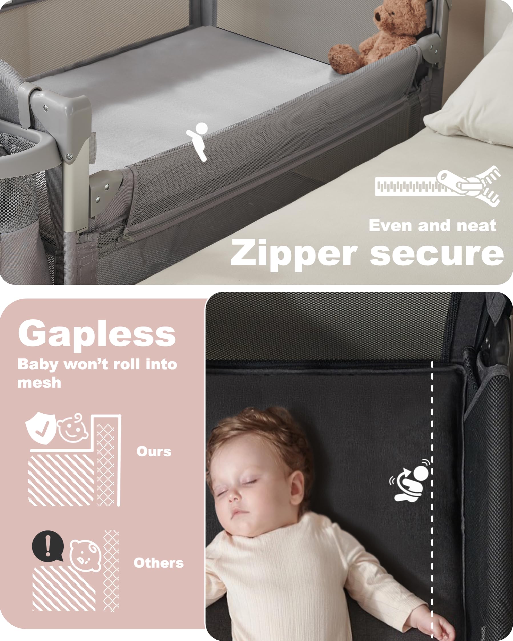 AirClub mesh-breathable fabric provides breathable comfort for baby